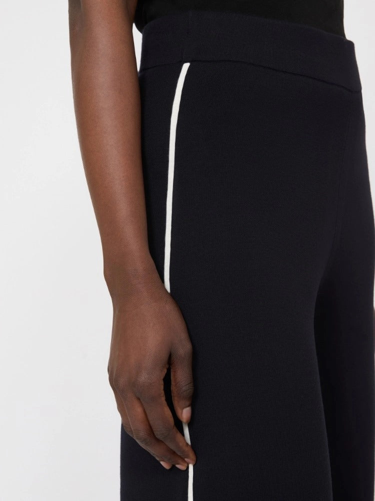 MAX MARA Pantalone Rasoio Viscosa-Blu