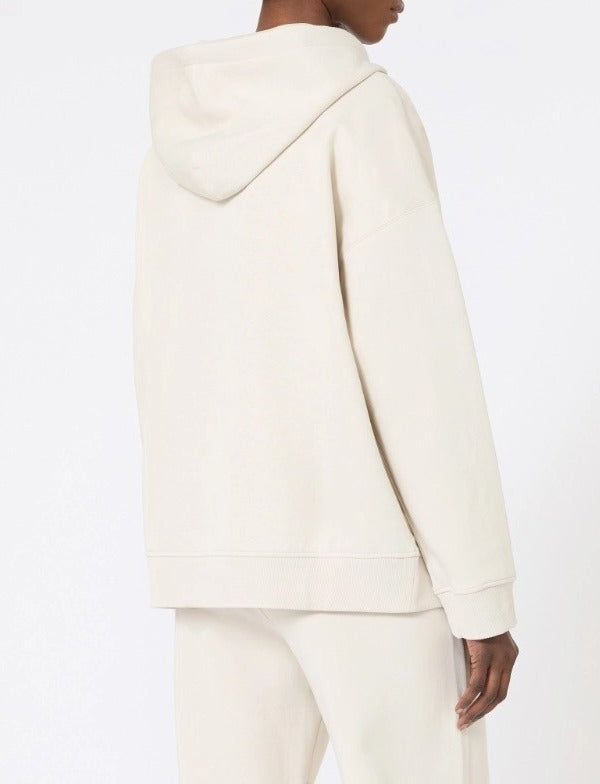 MAX MARA Felpa Zip Jour Jersey Tecnico-Ecru