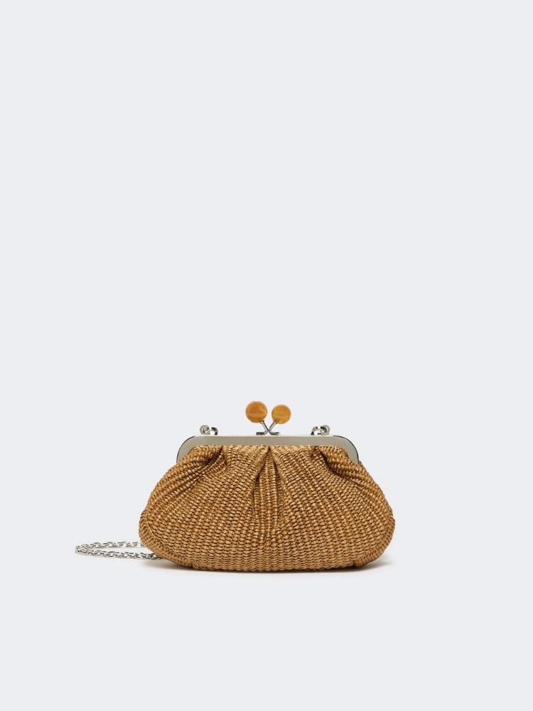 MAX MARA Borsa Palma Effetto Raffia-Mandarino
