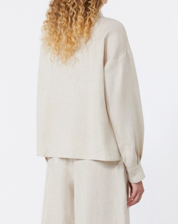 MAX MARA Giacca Capo Canvas Lino-Ecru