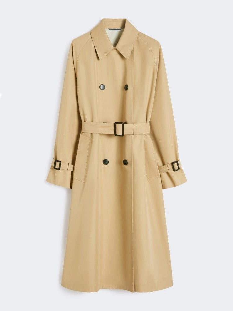 MAX MARA Trench Canasta Impermeabile Reversibile-Beige