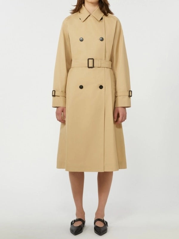 MAX MARA Trench Canasta Impermeabile Reversibile-Beige