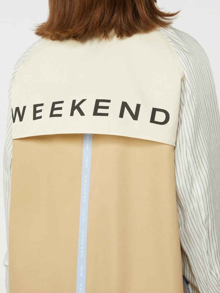 MAX MARA Trench Canasta Impermeabile Reversibile-Beige