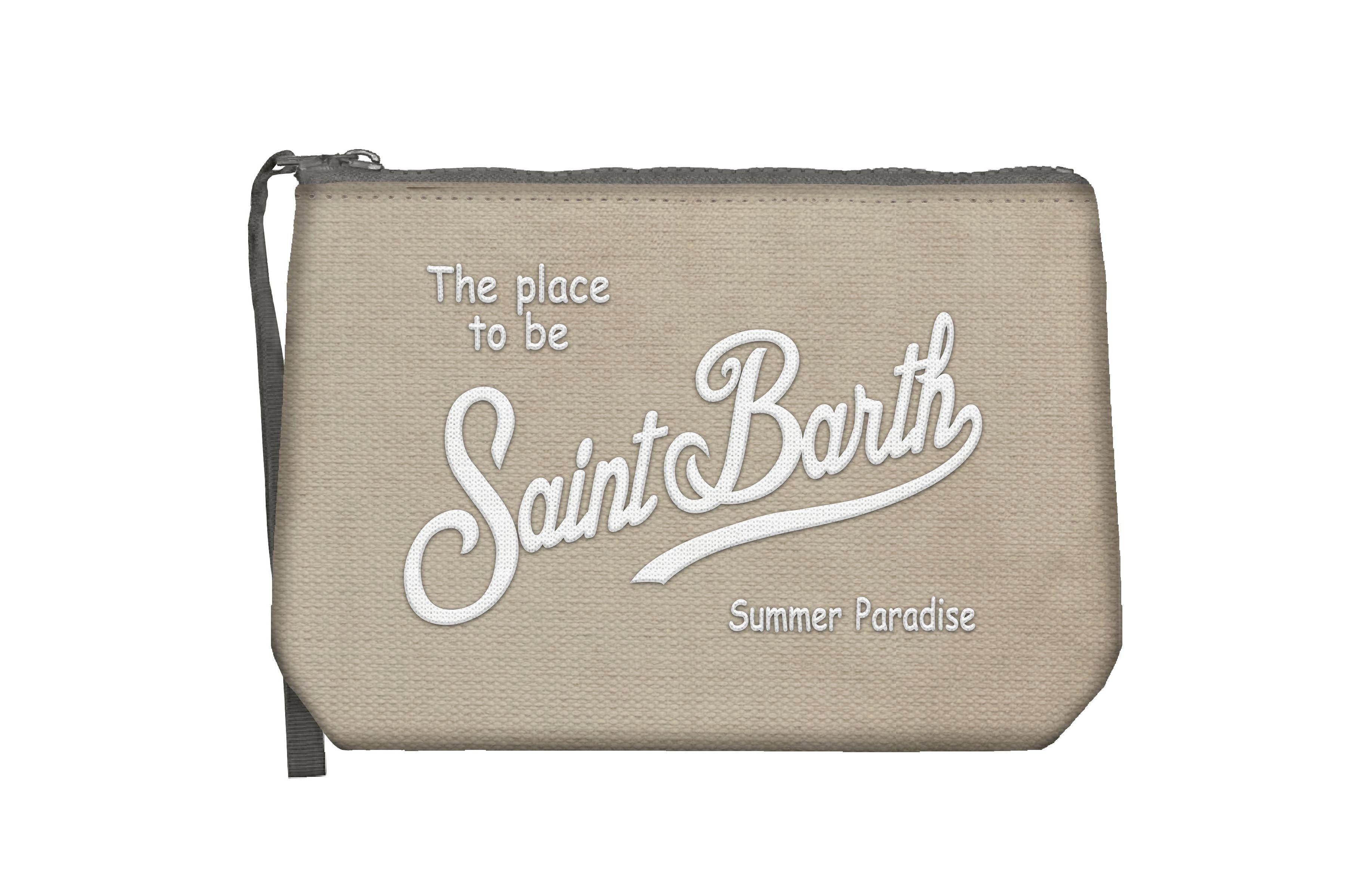 MC2 SAINT BARTH Pochette ALINE CANVAS-Beige