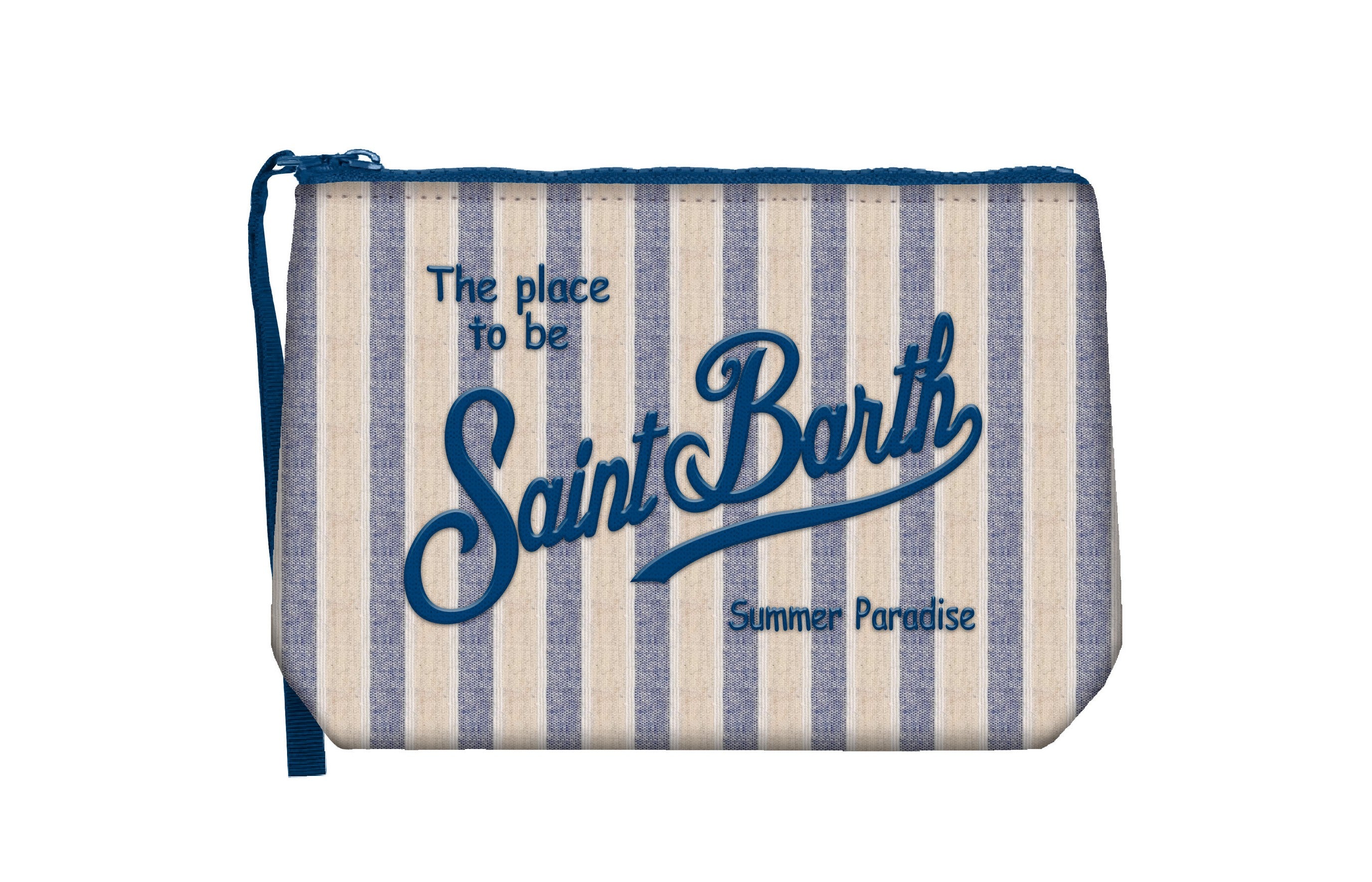 MC2 SAINT BARTH Pochette ALINE COTTON-Tiny Stripes Navy