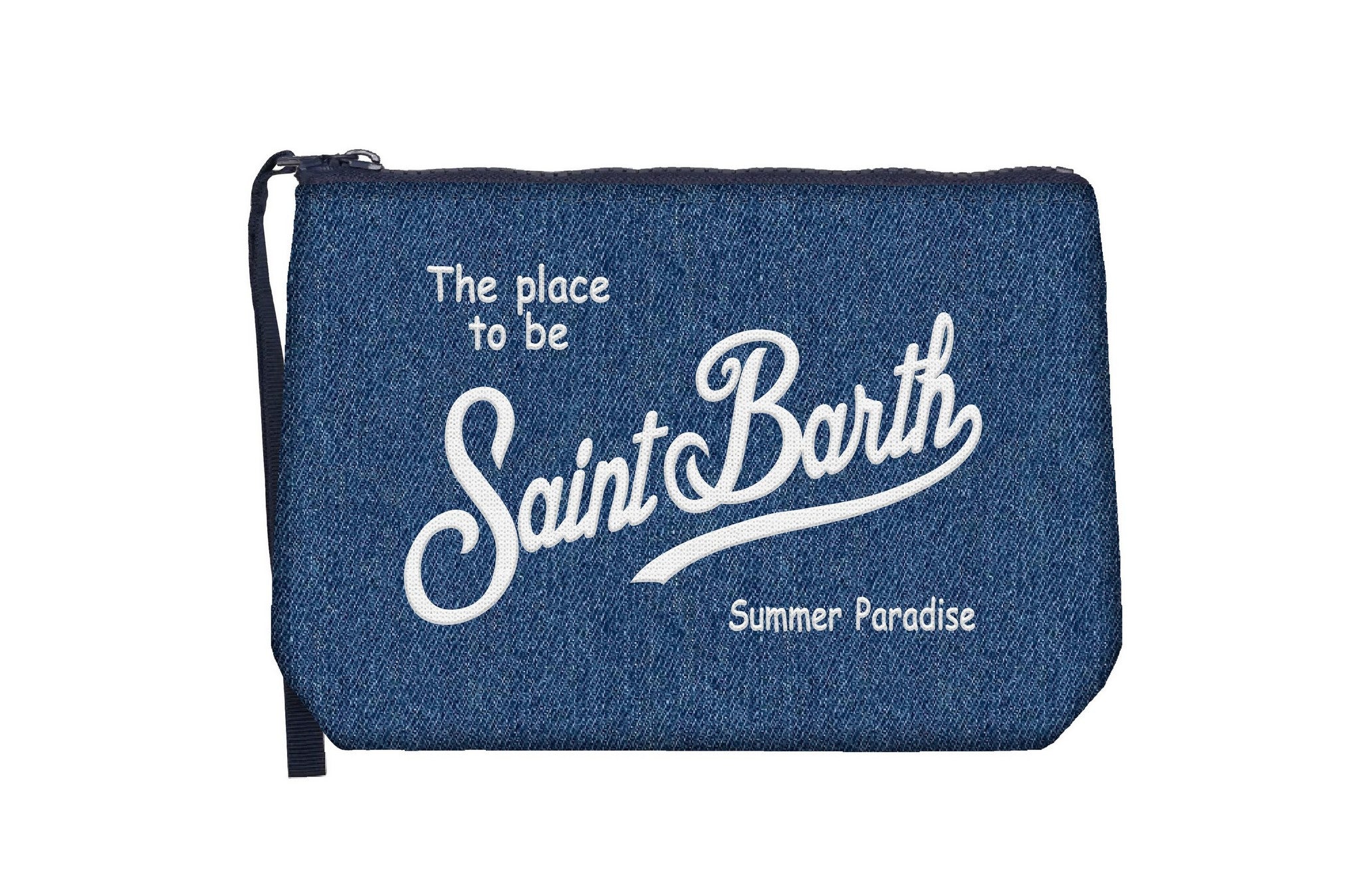 MC2 SAINT BARTH Pochette ALINE DENIM-Blu Scuro