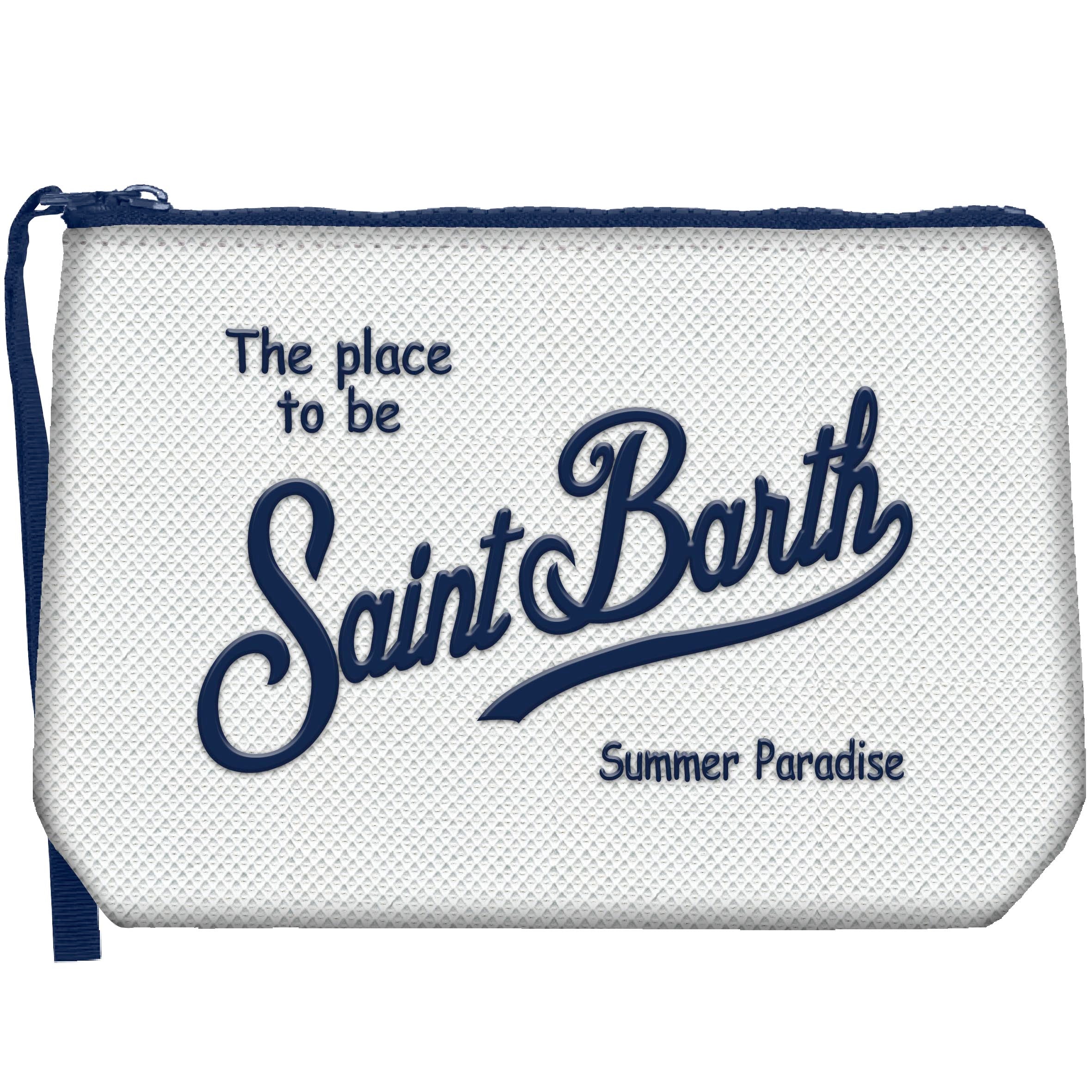 MC2 SAINT BARTH Pochette ALINE PIQUET-Bianco/Navy