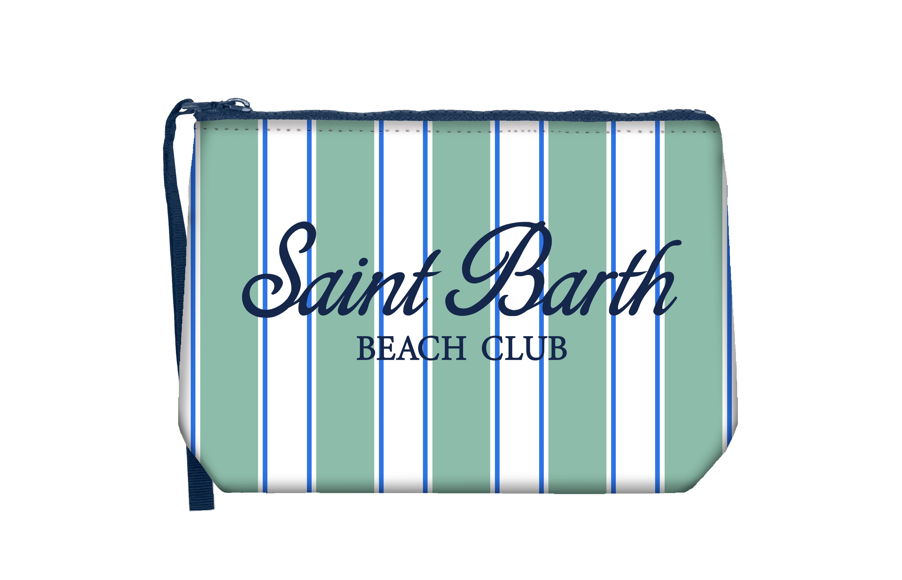 MC2 SAINT BARTH Pochette ALINE-Beach Stripes Verde Salvia