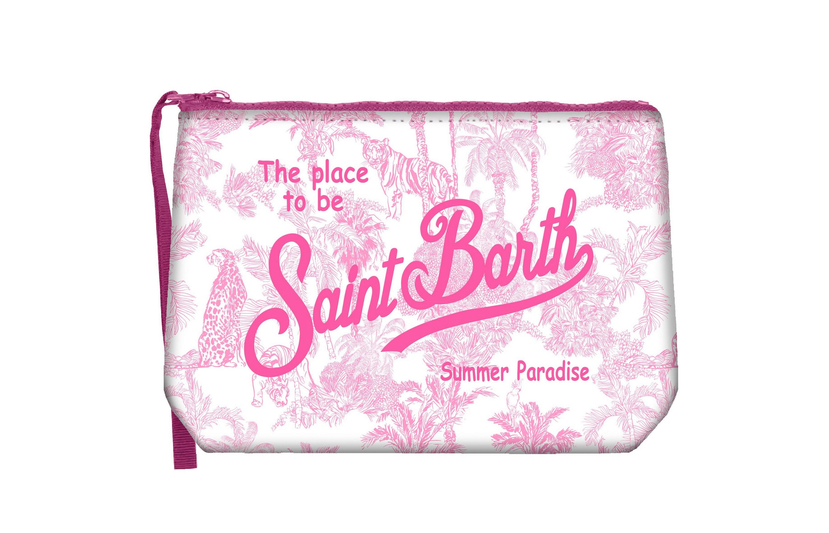 MC2 SAINT BARTH Pochette ALINE-Jungle Bianco/Rosa