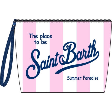 MC2 SAINT BARTH Pochette ALINE-Stripes Pop Rosa