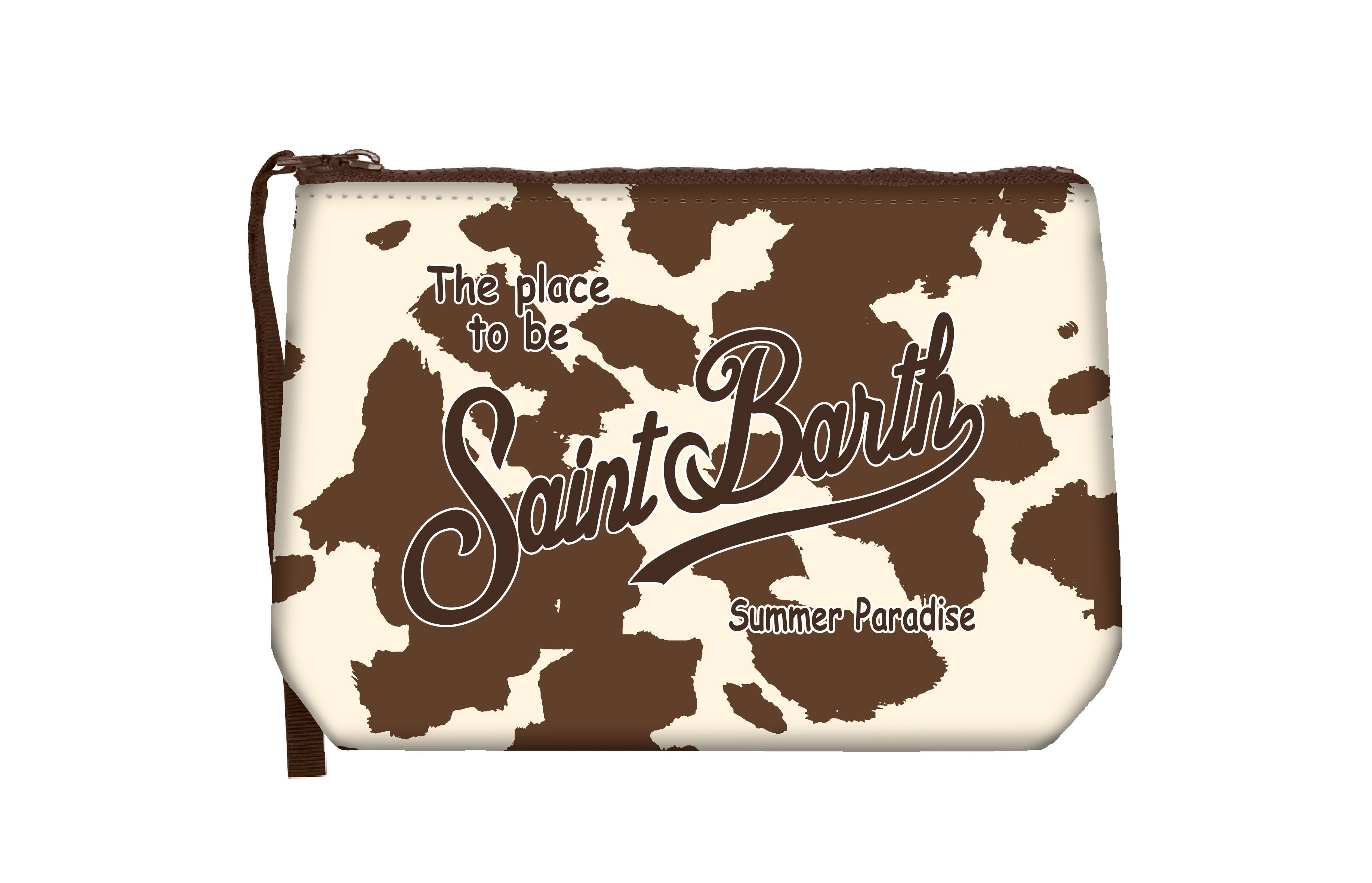MC2 SAINT BARTH Pochette ALINE-Cow West Panna/Marrone