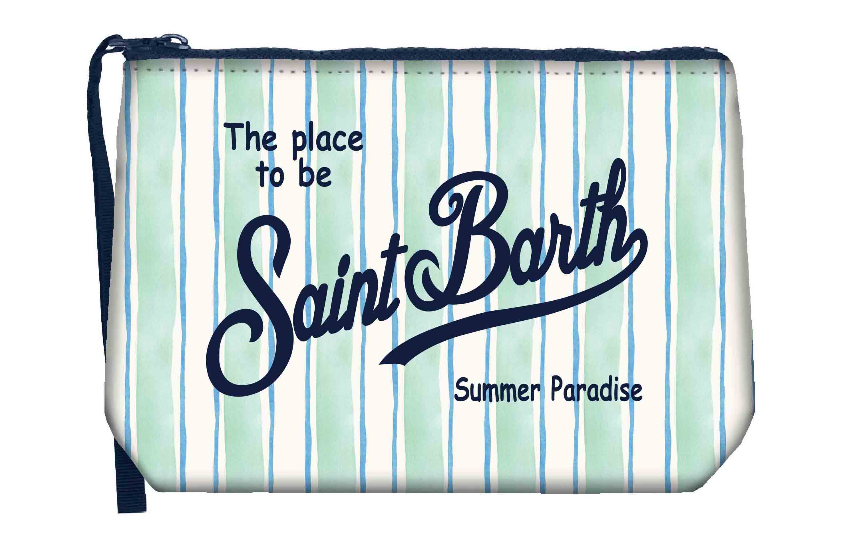 MC2 SAINT BARTH Pochette ALINE-Big Stripes Verde Salvia