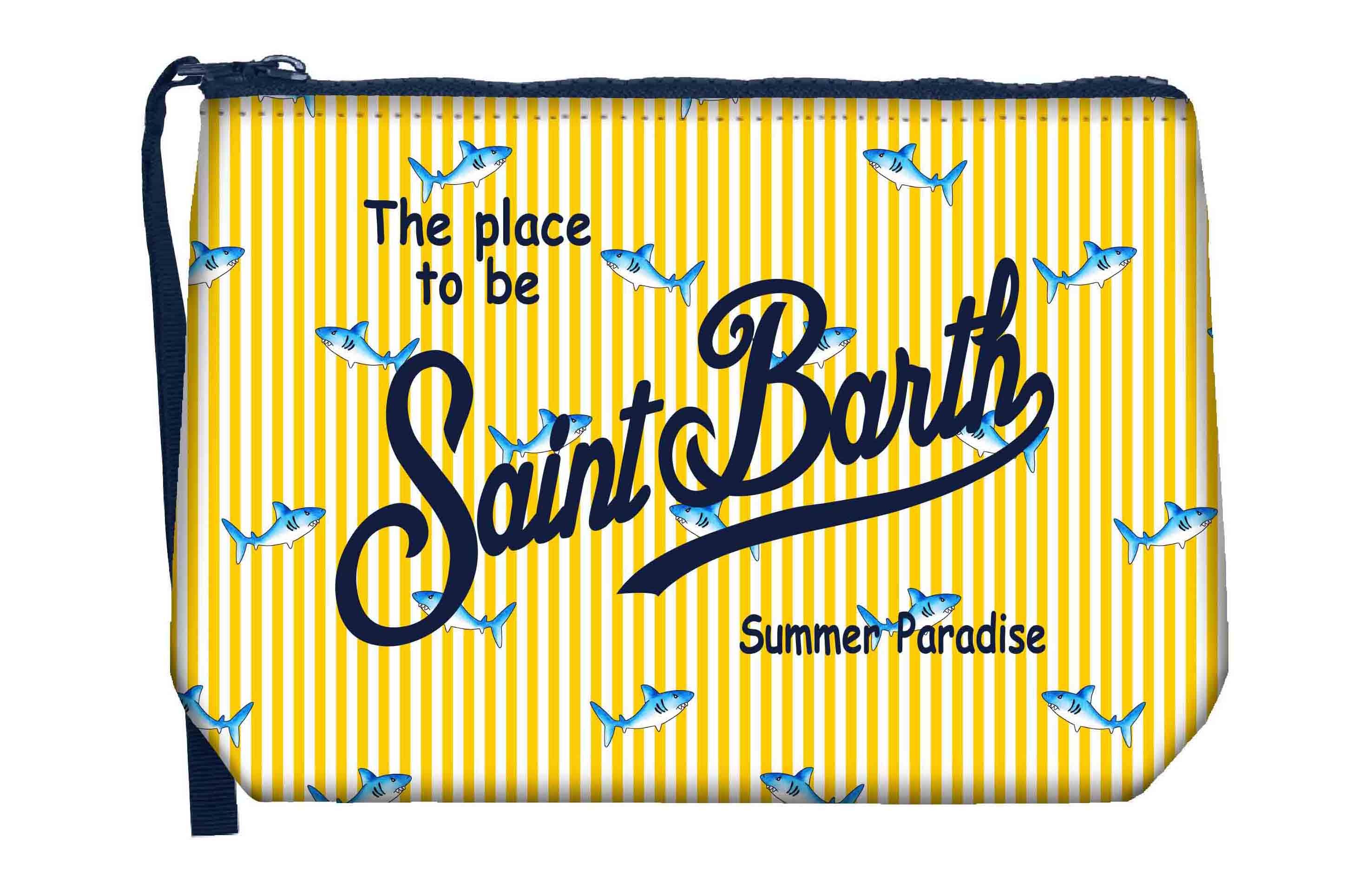 MC2 SAINT BARTH Pochette ALINE-Malie Stripes Giallo