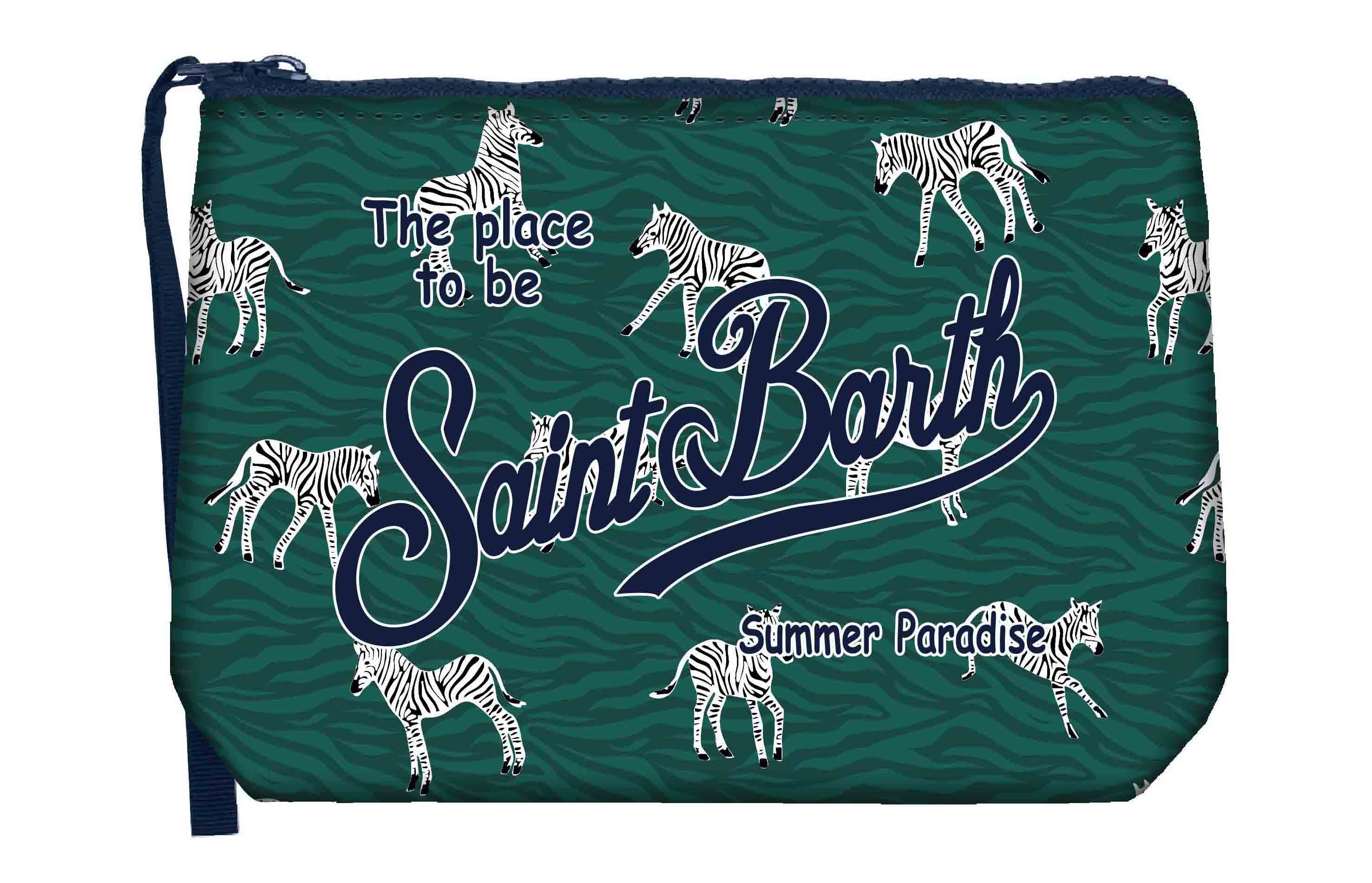 MC2 SAINT BARTH Pochette ALINE-Zebra Mania British Green