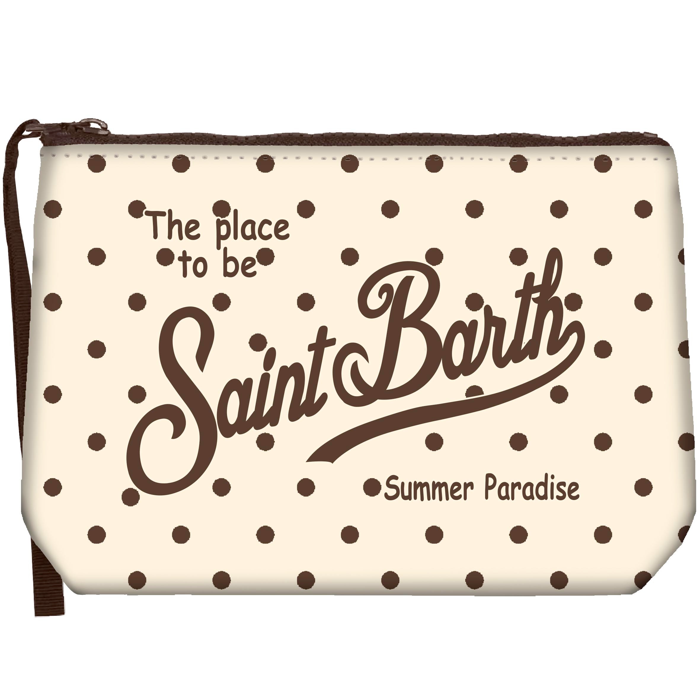 MC2 SAINT BARTH Pochette ALINE-Regular Pois Ecru
