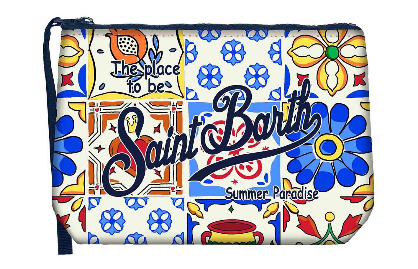 MC2 SAINT BARTH Pochette ALINE-Maj Stamp Bianco