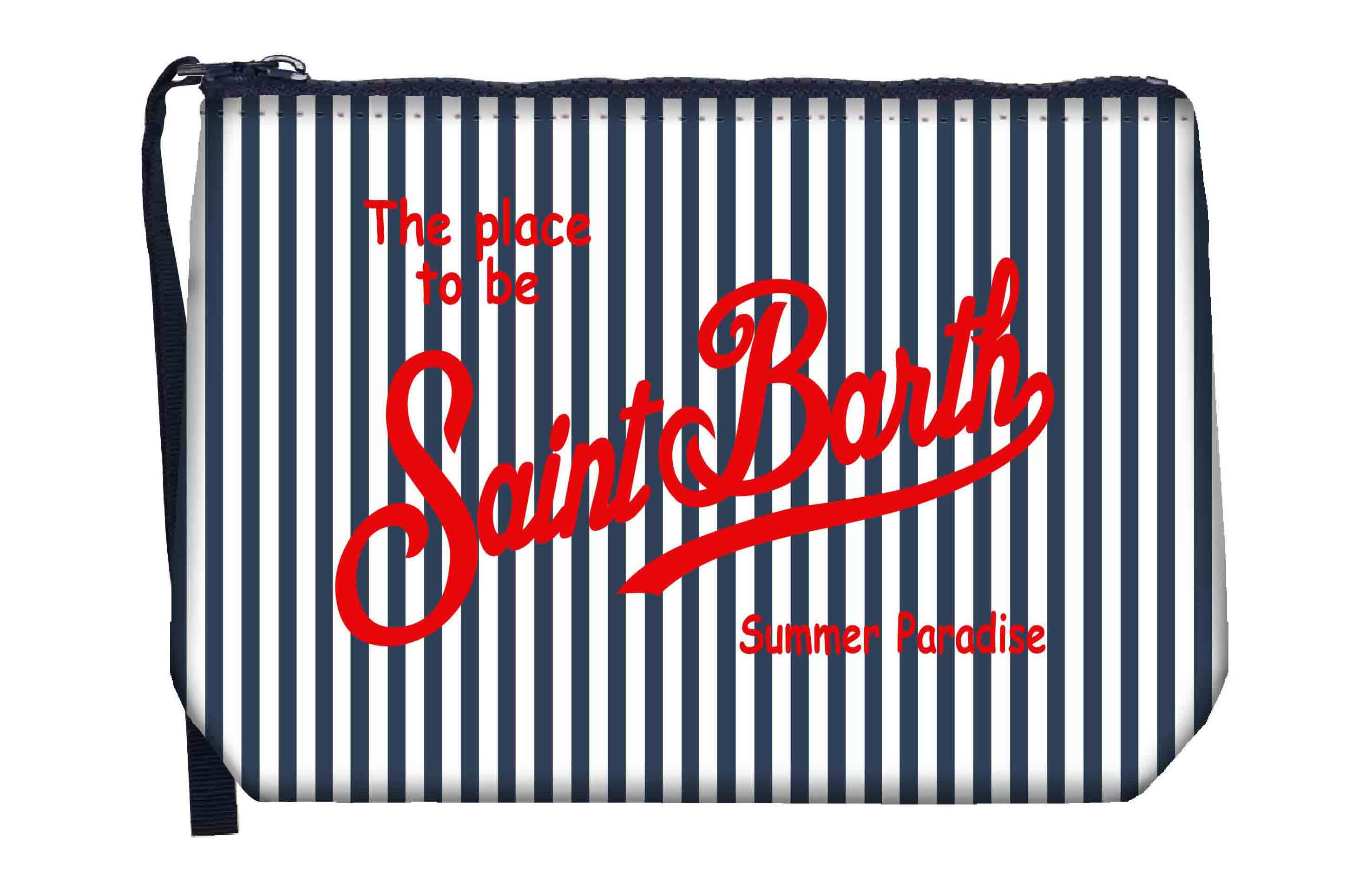 MC2 SAINT BARTH Pochette ALINE-Stripes Mini Navy