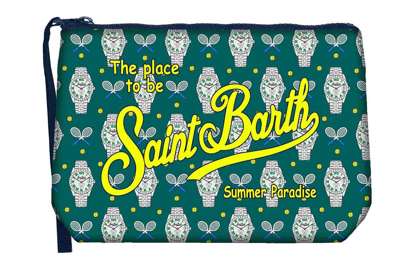 MC2 SAINT BARTH Pochette ALINE-Tennis Clock British Green
