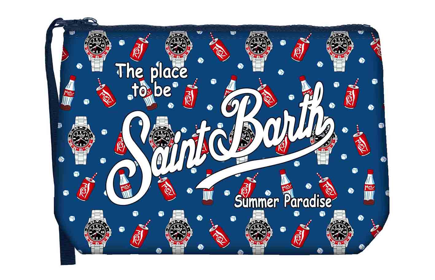 MC2 SAINT BARTH Pochette ALINE-Watch Red Cola Navy