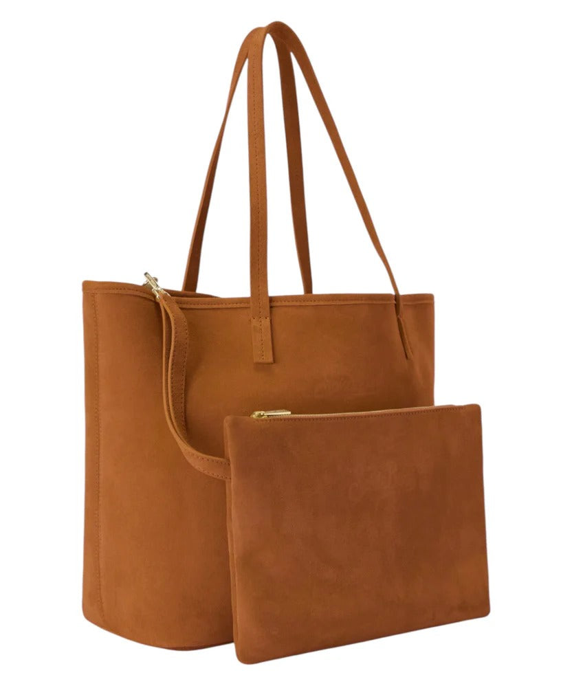 MC2 SAINT BARTH Borsa CITY BAG SUEDE-Camel