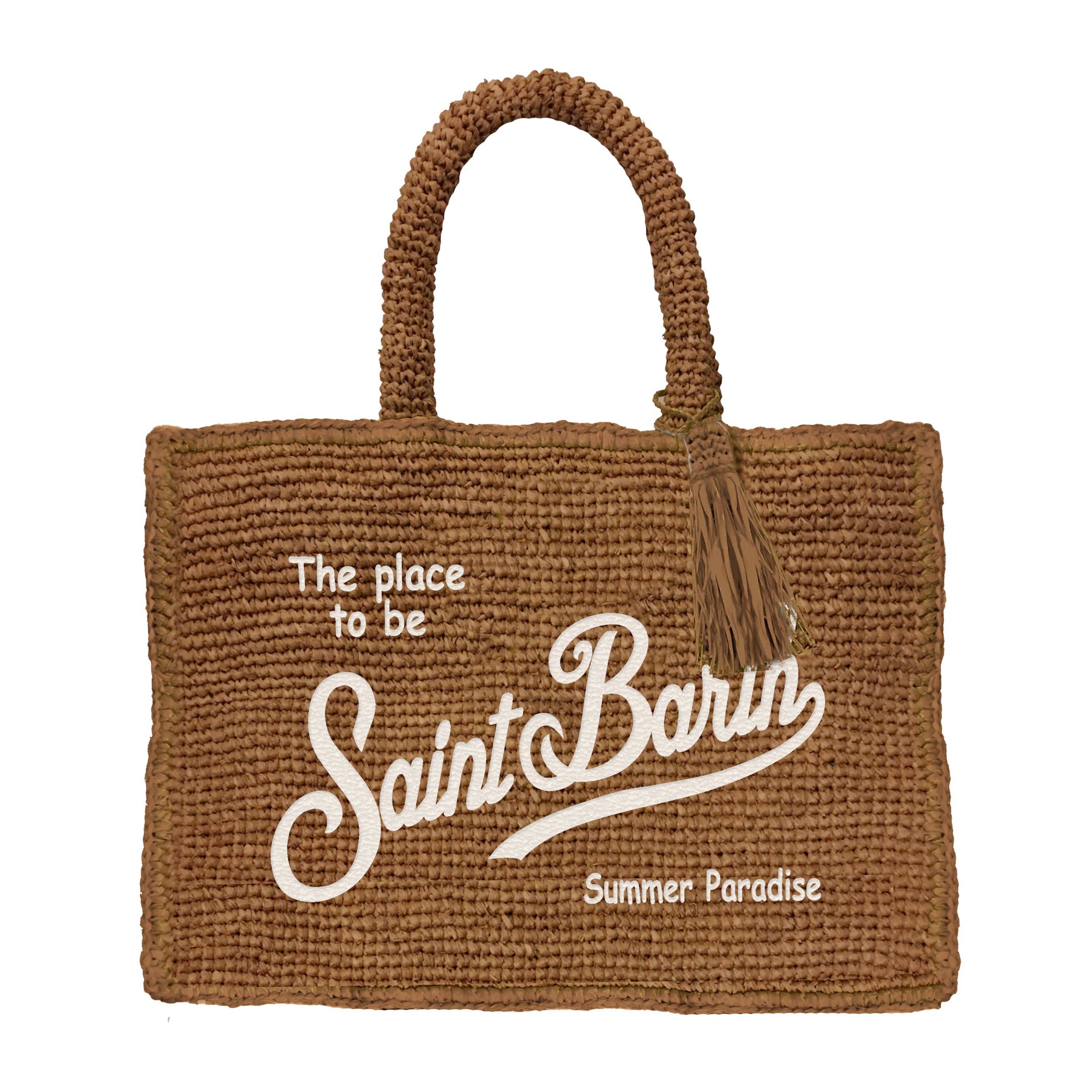 MC2 SAINT BARTH Borsa COLETTE RAFFIA-Marrone