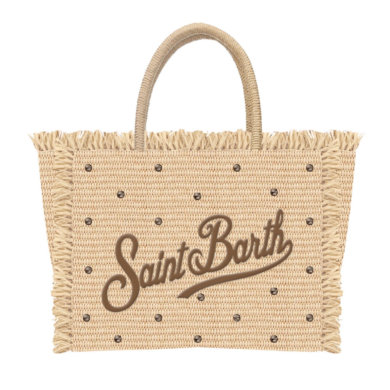 MC2 SAINT BARTH Borsa COLETTE STRAW N-Strass Beige