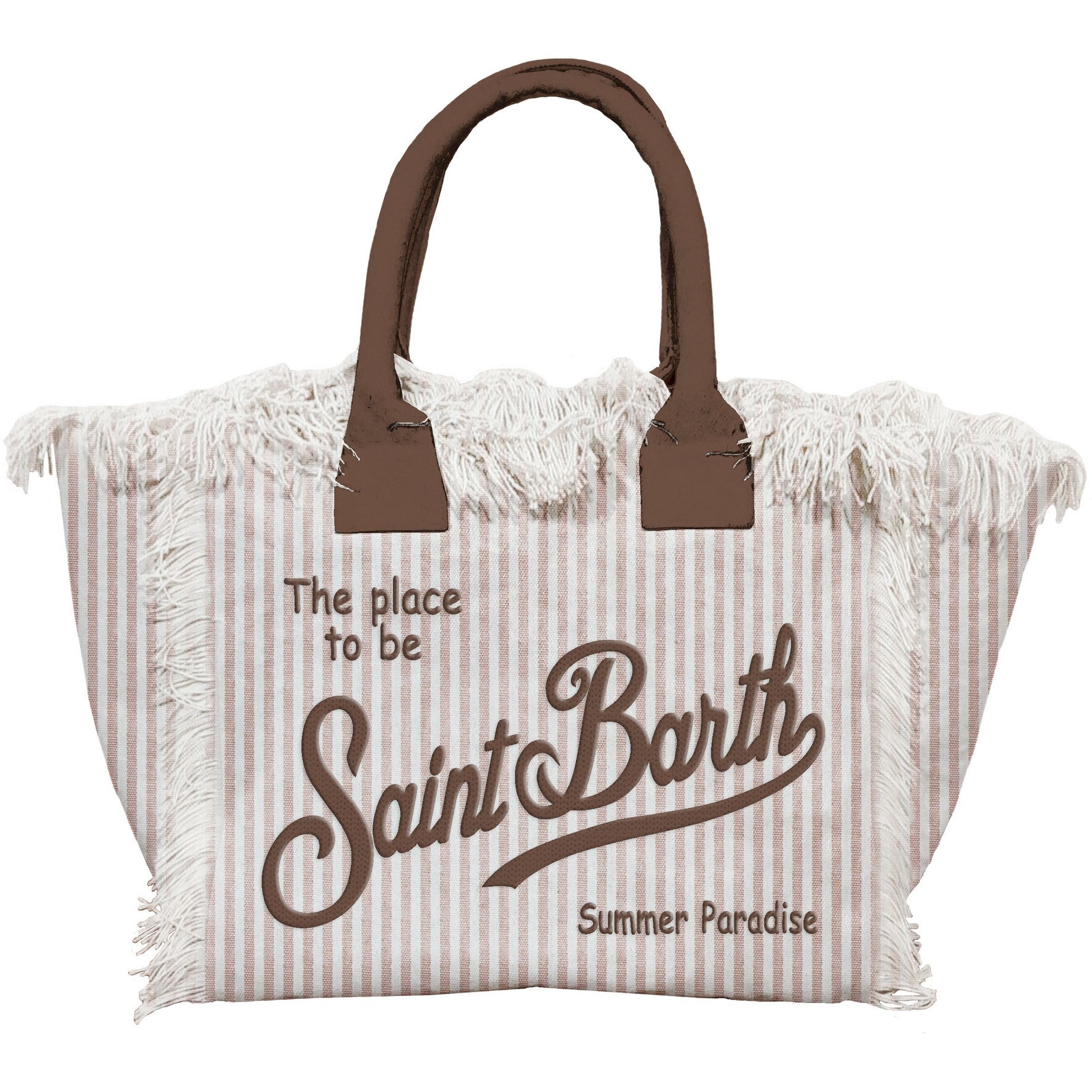 MC2 SAINT BARTH Borsa COLETTE-Stripes Beige