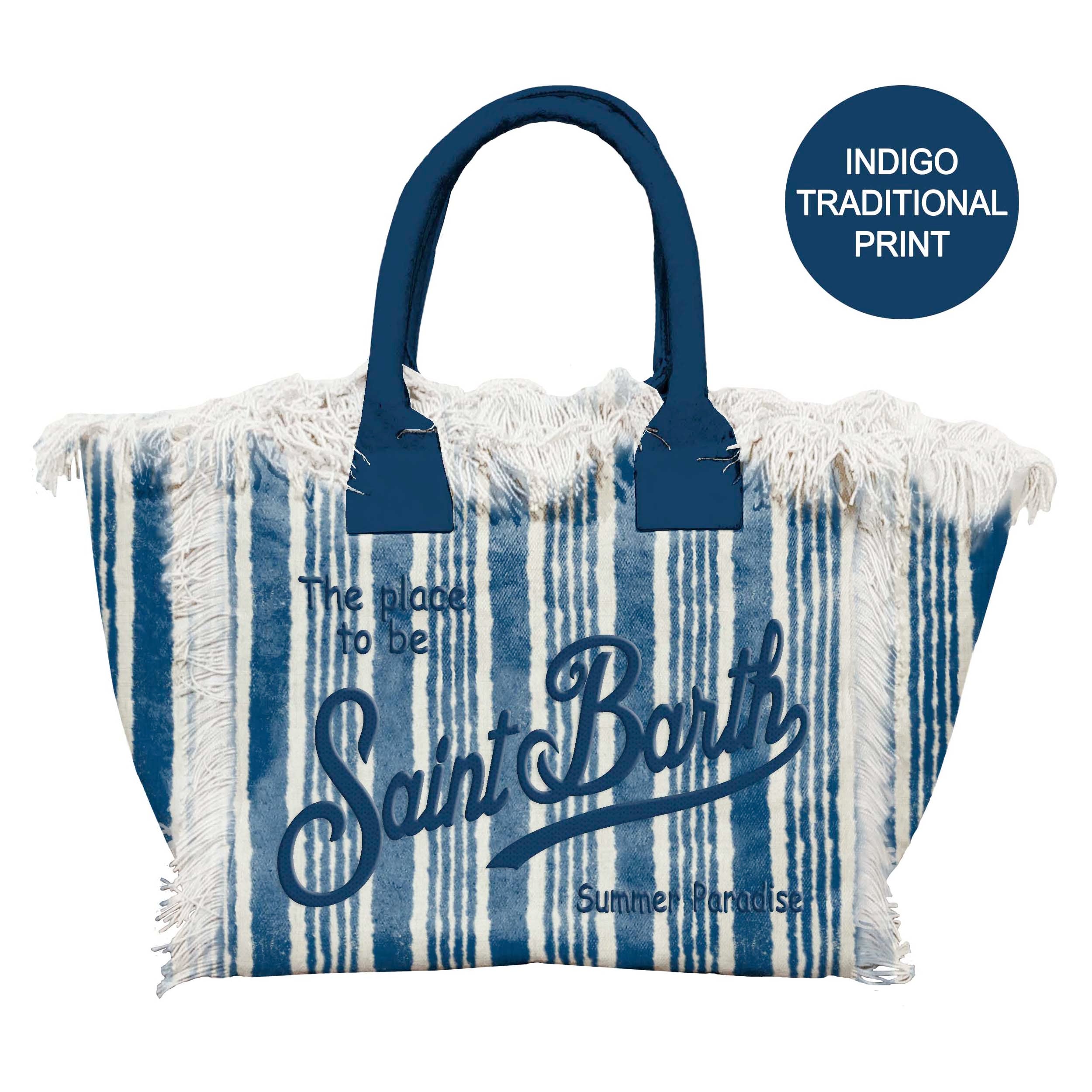 MC2 SAINT BARTH Borsa COLETTE-Indi Stripes Navy