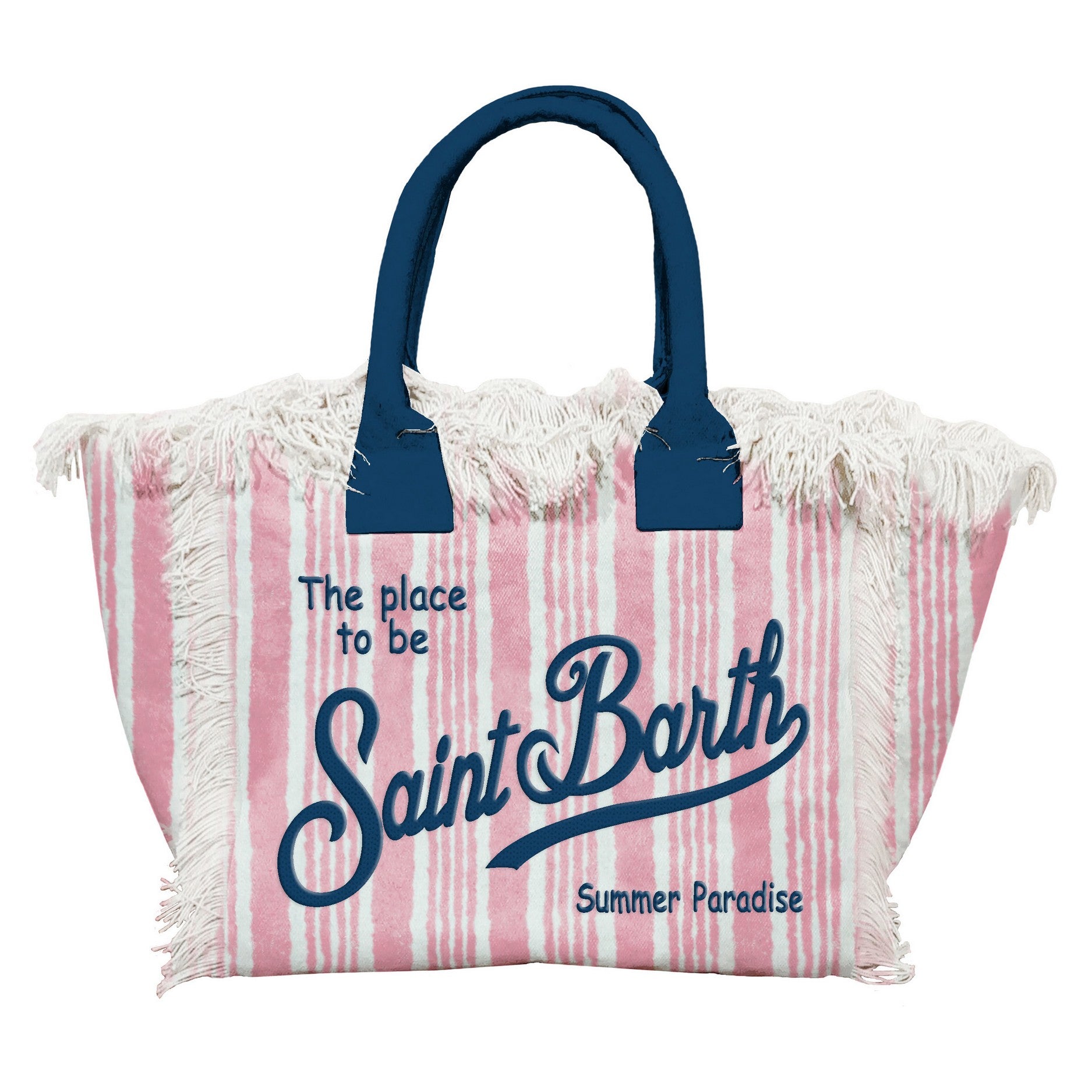 MC2 SAINT BARTH Borsa COLETTE-Indi Stripes Rosa