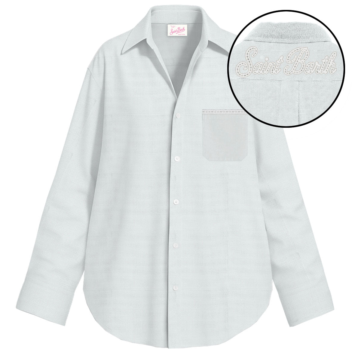 MC2 SAINT BARTH Camicia Donna Cristal Pocket-Bianco