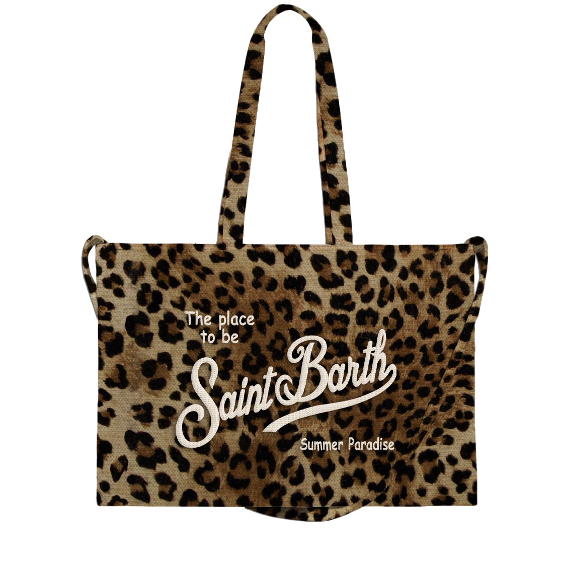 MC2 SAINT BARTH Borsa ESSENTIAL BAG N CANVAS-Classic Leo Beige