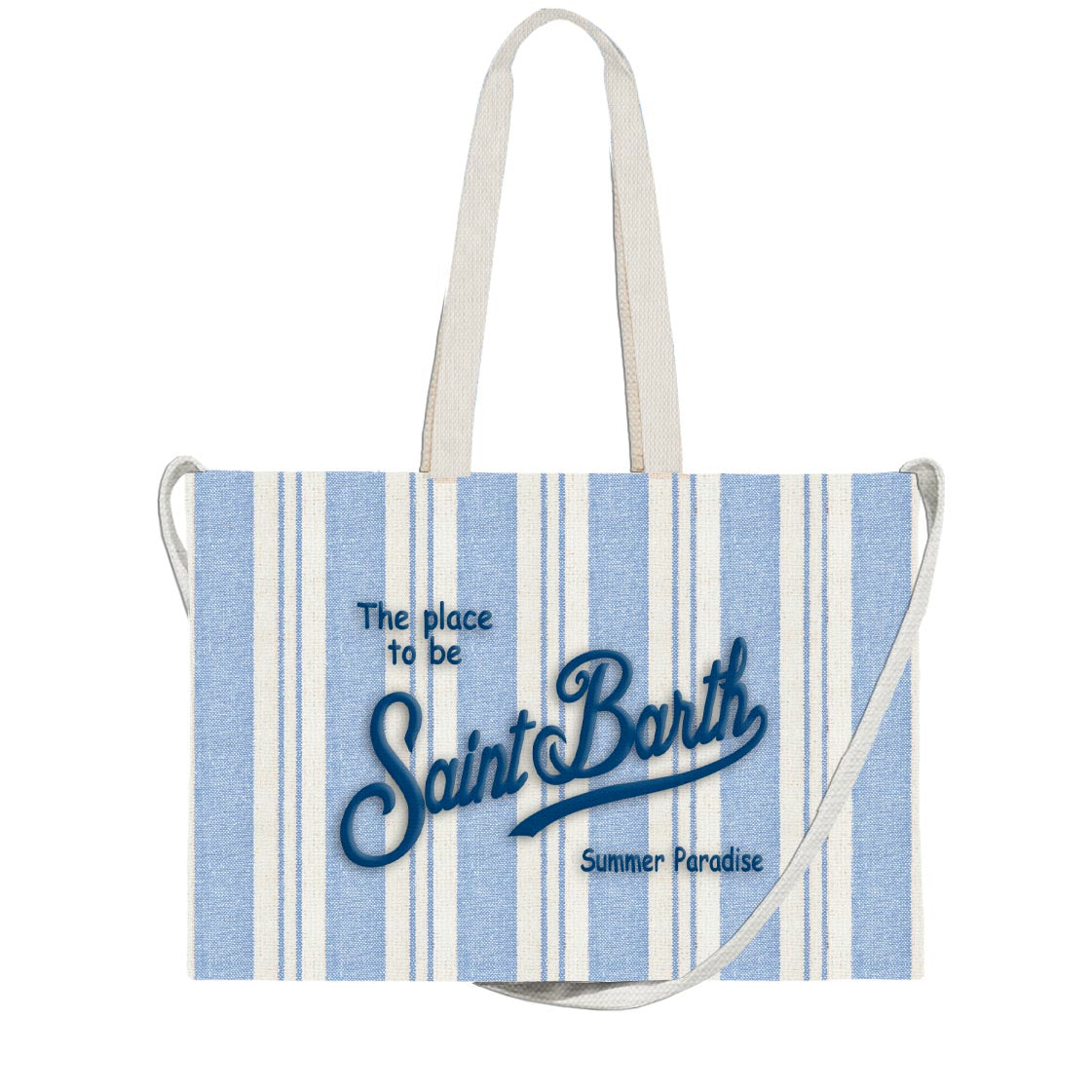 MC2 SAINT BARTH Borsa ESSENTIAL BAG N COTTON-Big Stripes Azzurro