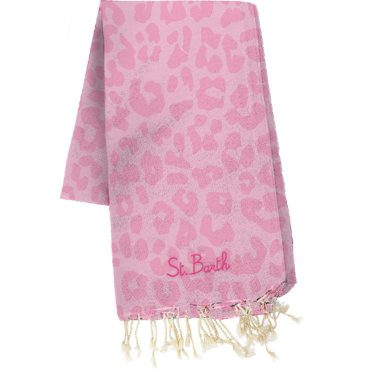 MC2 SAINT BARTH Telo Mare FOUTAS J N-Pastel Leopard Rosa