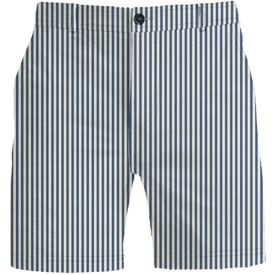MC2 SAINT BARTH Bermuda Uomo Ischia-Seersucker Navy