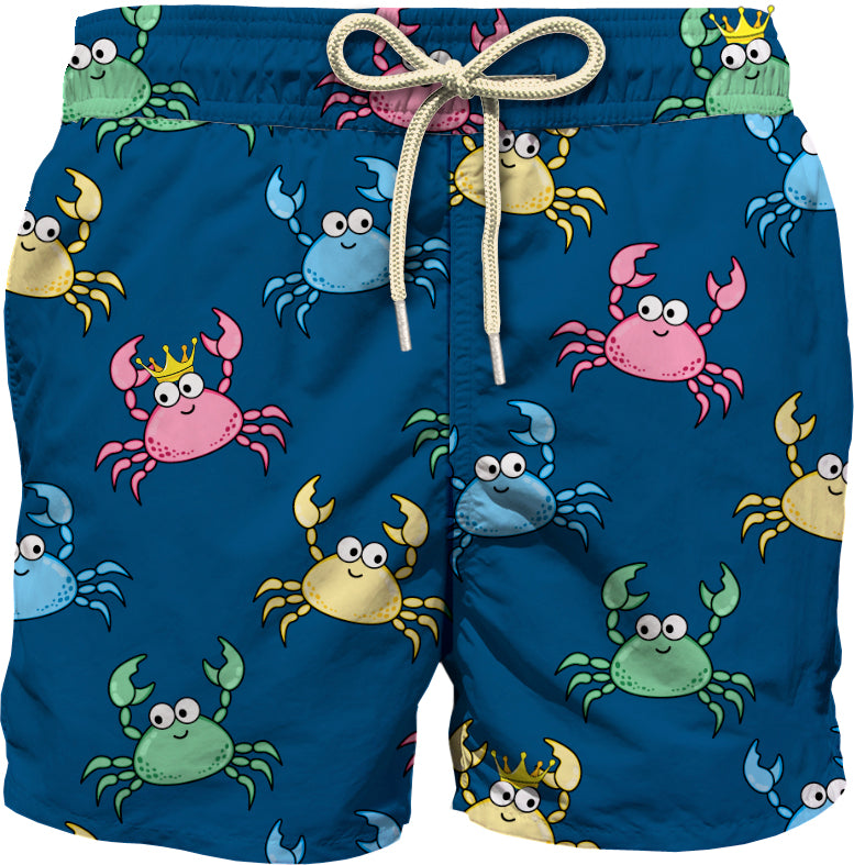 MC2 SAINT BARTH Costume Boxer Bambino JEAN LIGHTING-Crab Navy