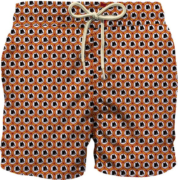 MC2 SAINT BARTH Costume Boxer Bambino JEAN LIGHTING-As Roma New Logo Bordeaux