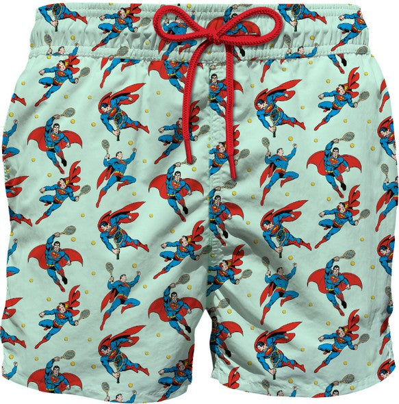 MC2 SAINT BARTH Costume Boxer Bambino JEAN LIGHTING-Superman Tennis Verde