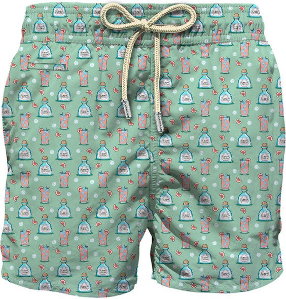MC2 SAINT BARTH Costume Boxer Uomo LIGHTING MICRO FANTASY-Paloma Cocktail Verde Salvia