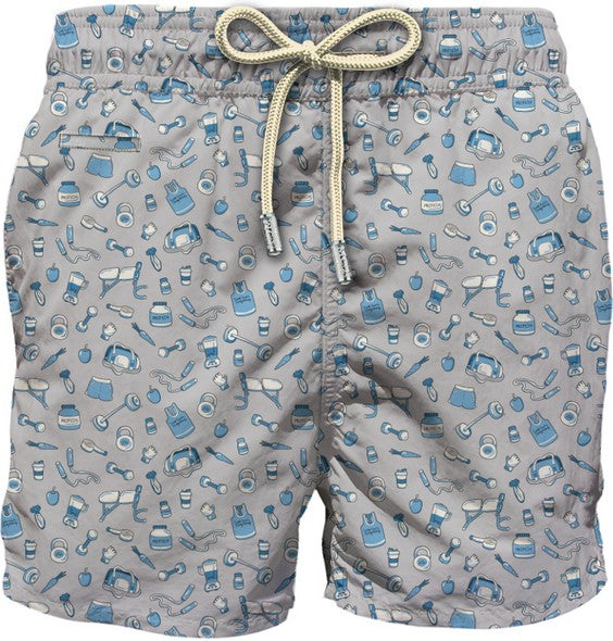 MC2 SAINT BARTH Costume Boxer Uomo LIGHTING MICRO FANTASY-Fitness Grigio