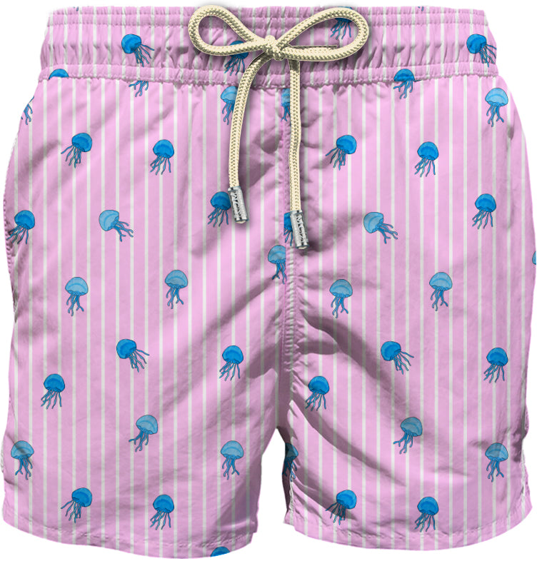 MC2 SAINT BARTH Costume Boxer Uomo LIGHTING MICRO STRETCH-Squidly Stripes Rosa