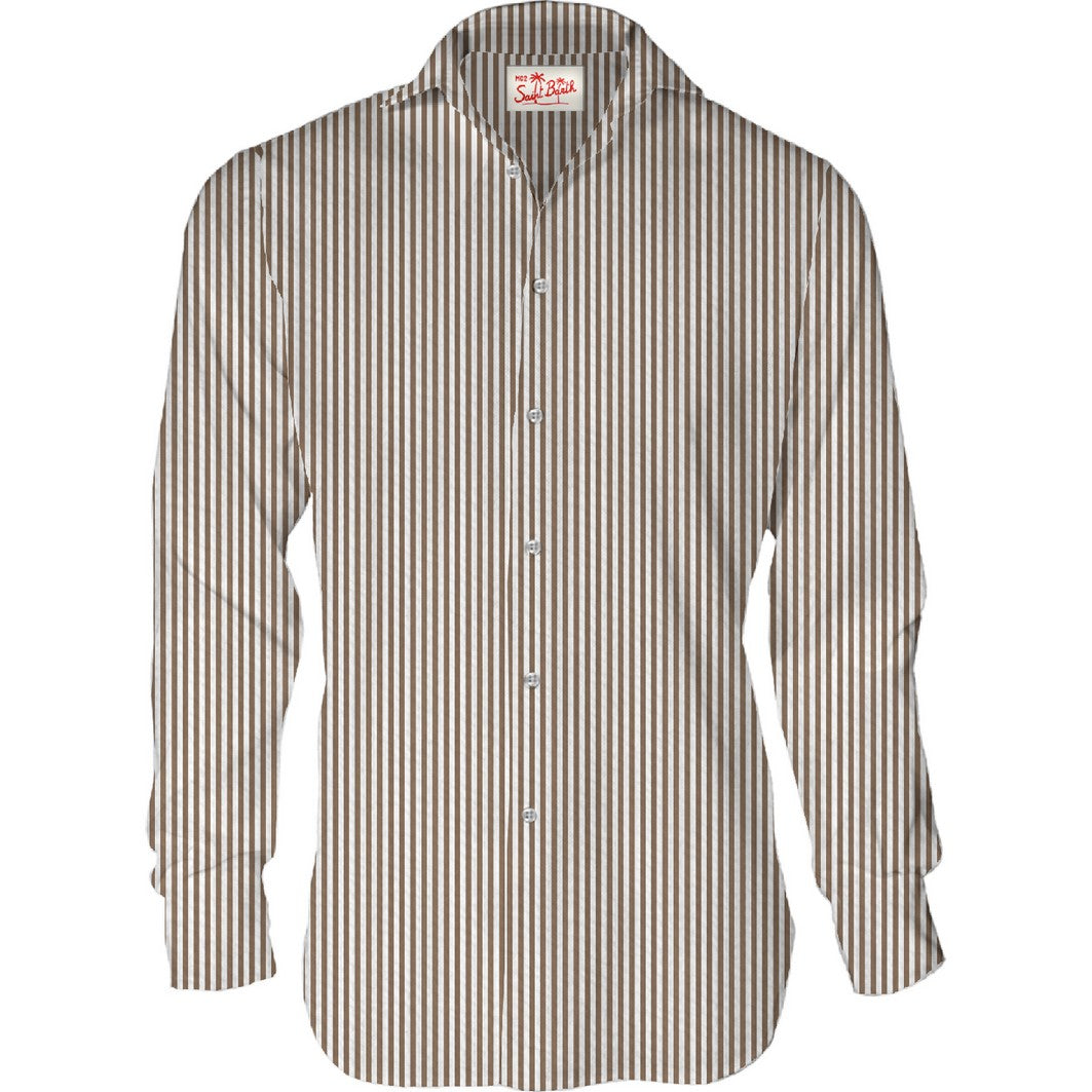 MC2 SAINT BARTH Camicia Uomo PAMPLONA-Stripes Marrone