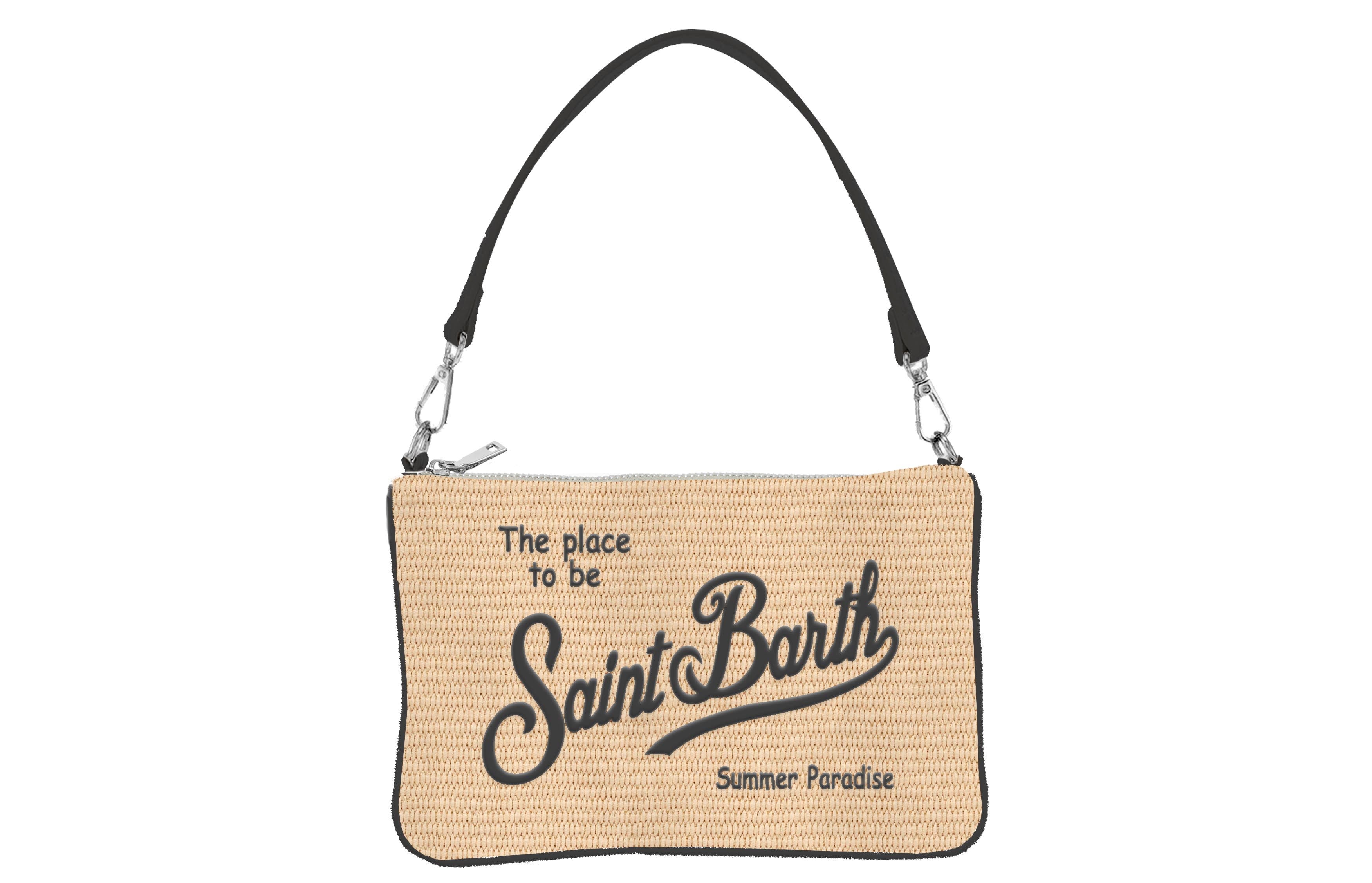MC2 SAINT BARTH Borsa PARISIENNE MINI STRAW-Beige/Nero