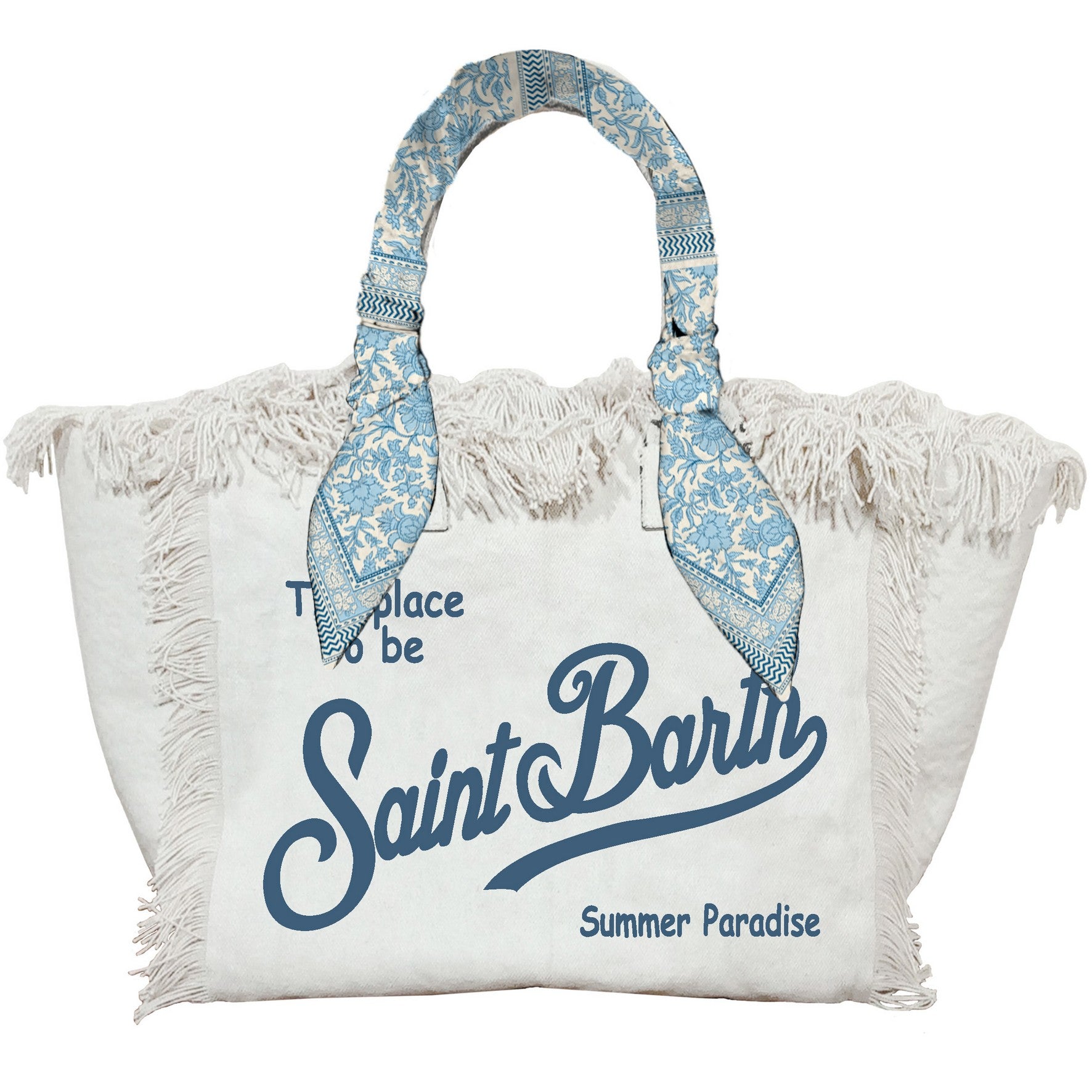 MC2 SAINT BARTH Borsa VANITY FOULARD-Bianco