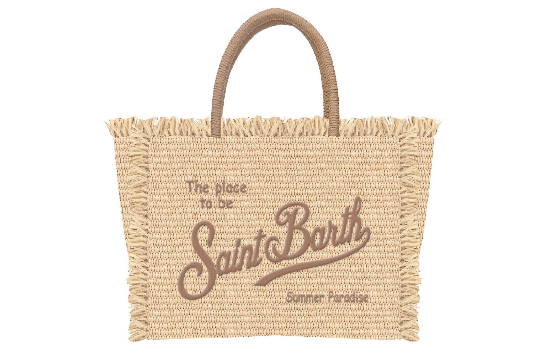 MC2 SAINT BARTH Borsa VANITY MINI STRAW N-Beige/Marrone