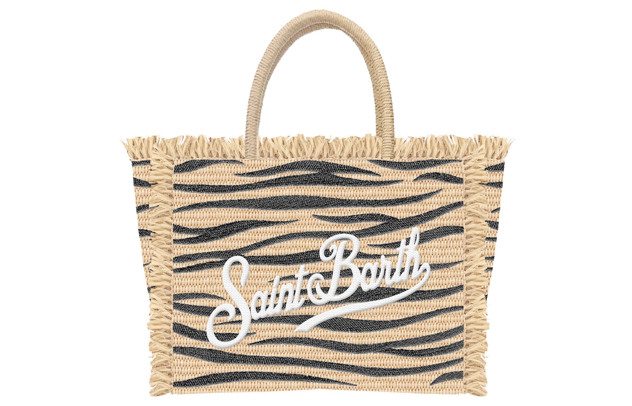 MC2 SAINT BARTH Borsa VANITY MINI STRAW N-Zebra Beige