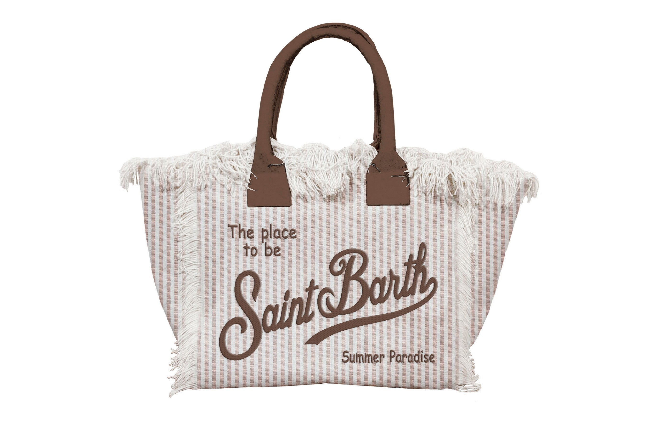 MC2 SAINT BARTH Borsa VANITY MINI-Stripes Beige