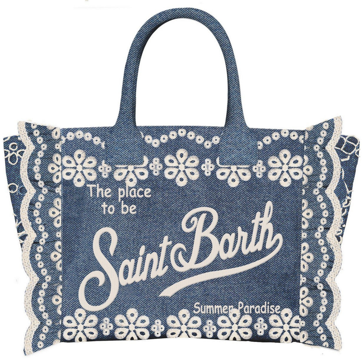 MC2 SAINT BARTH Borsa VANITY VOLANT N-Denim
