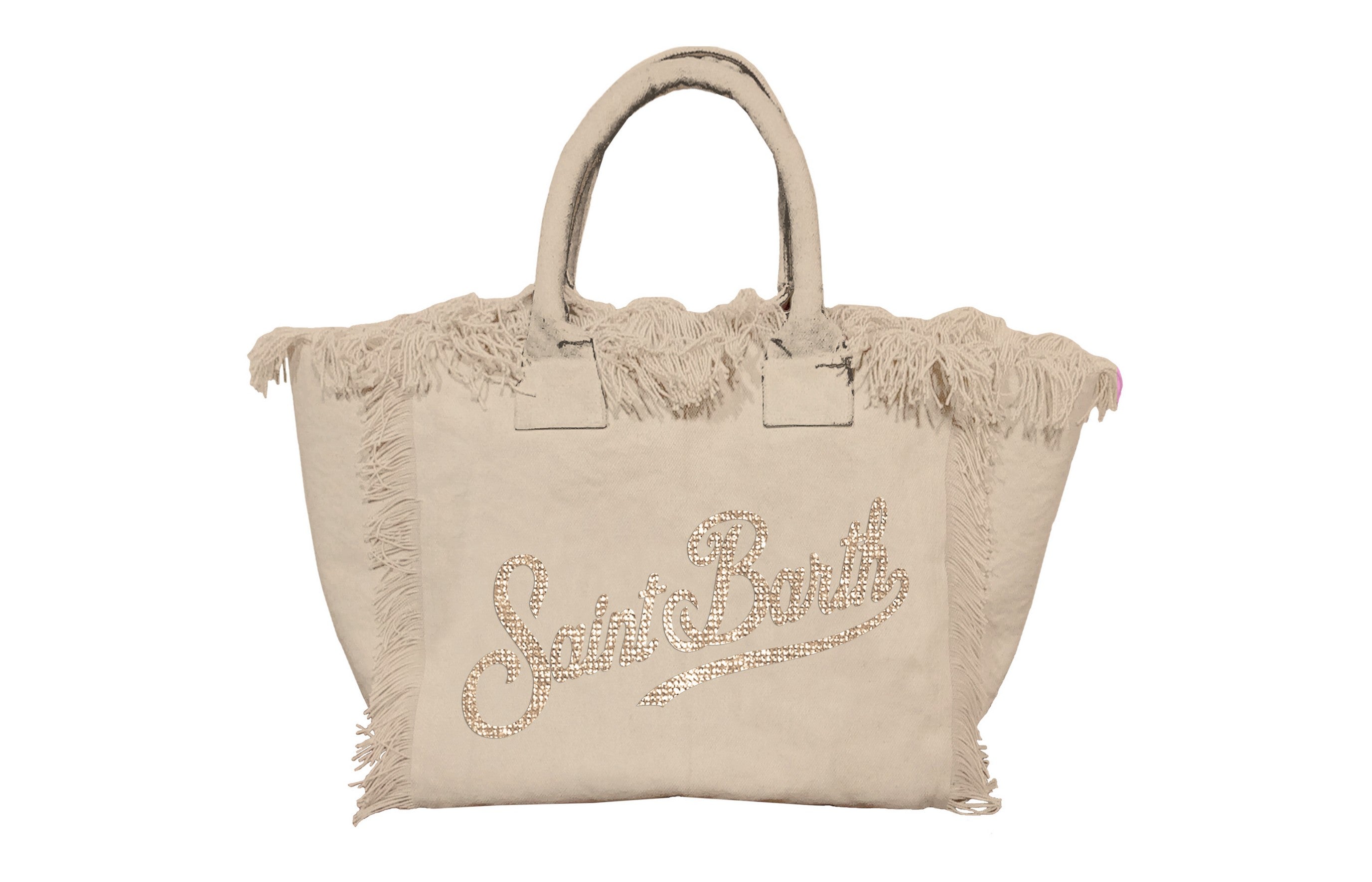 MC2 SAINT BARTH Borsa VANITY-Strass Beige