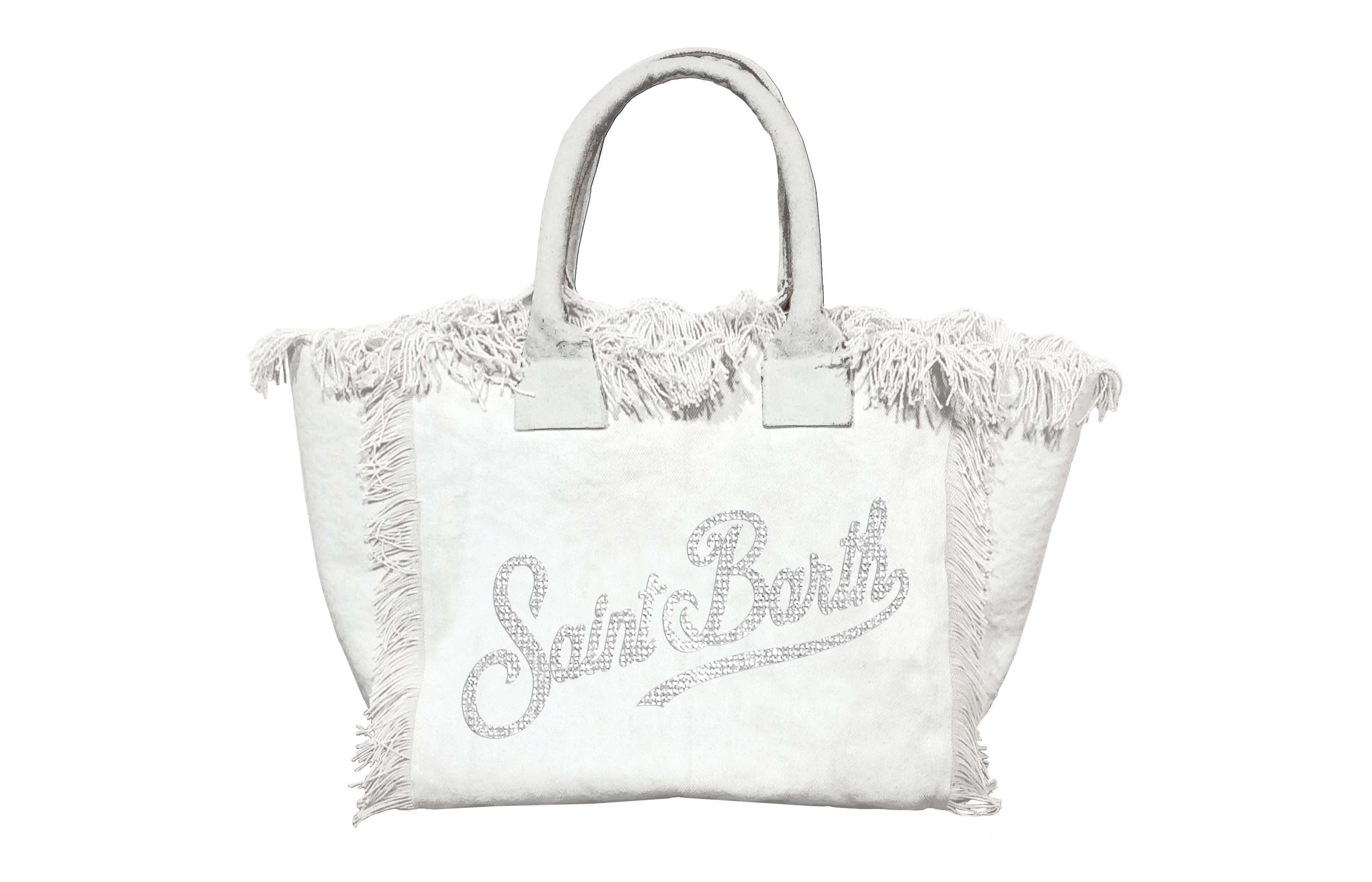 MC2 SAINT BARTH Borsa VANITY-Strass Bianco