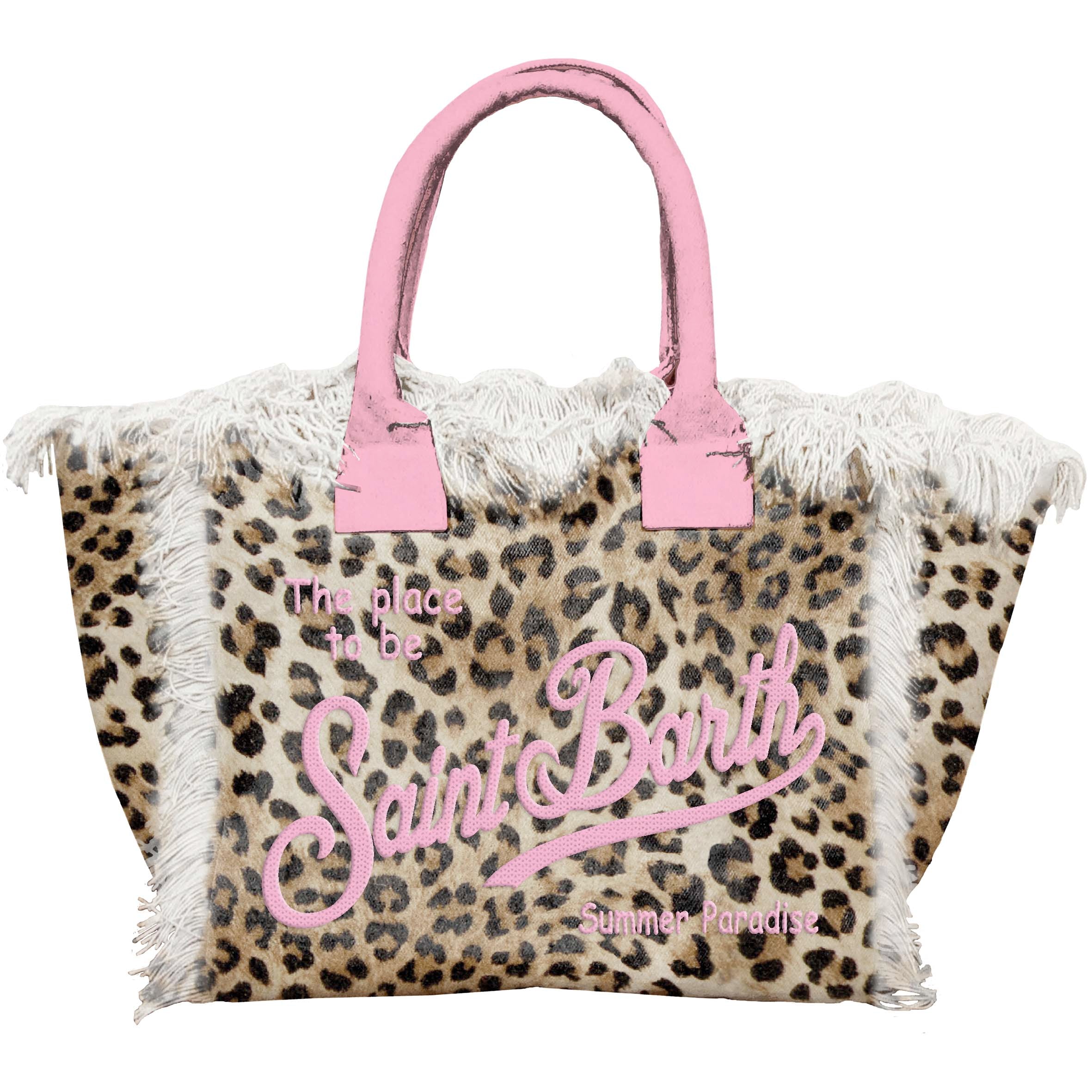 MC2 SAINT BARTH Borsa VANITY-Leopard Sand/Rosa